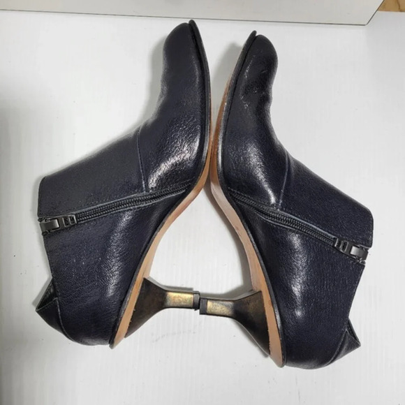 CYDWOQ Remote kitten low Heel black leather size 38 - Picture 7 of 10